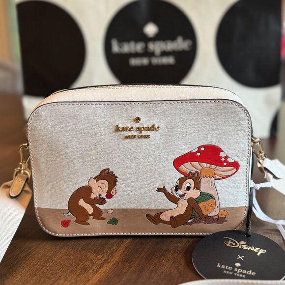 Kate Spade x Disney Chip N Dale Mini Camera Bag - Limited Edition Purse - Picture 1 of 7